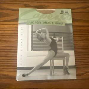 New Capezio Women's Professional Fishnet Seamless Tights Caramel S/M #3000 dance